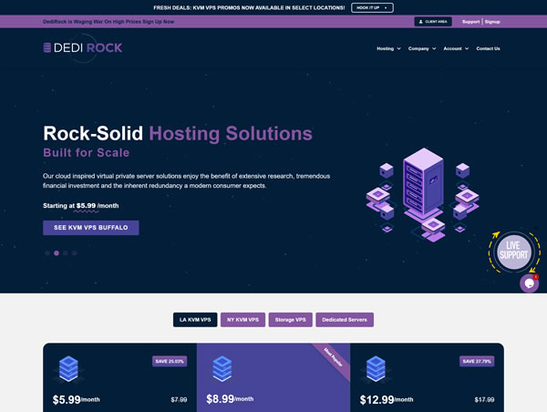 DediRock：1TB大硬盘存储型VPS，仅需$18.68/年，1核/1.5G内存/3TB月流量