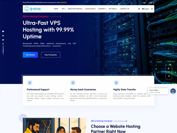 DesiVPS：#黑五# 美国圣何塞VPS低至$13.6/年，独立服务器$40/月